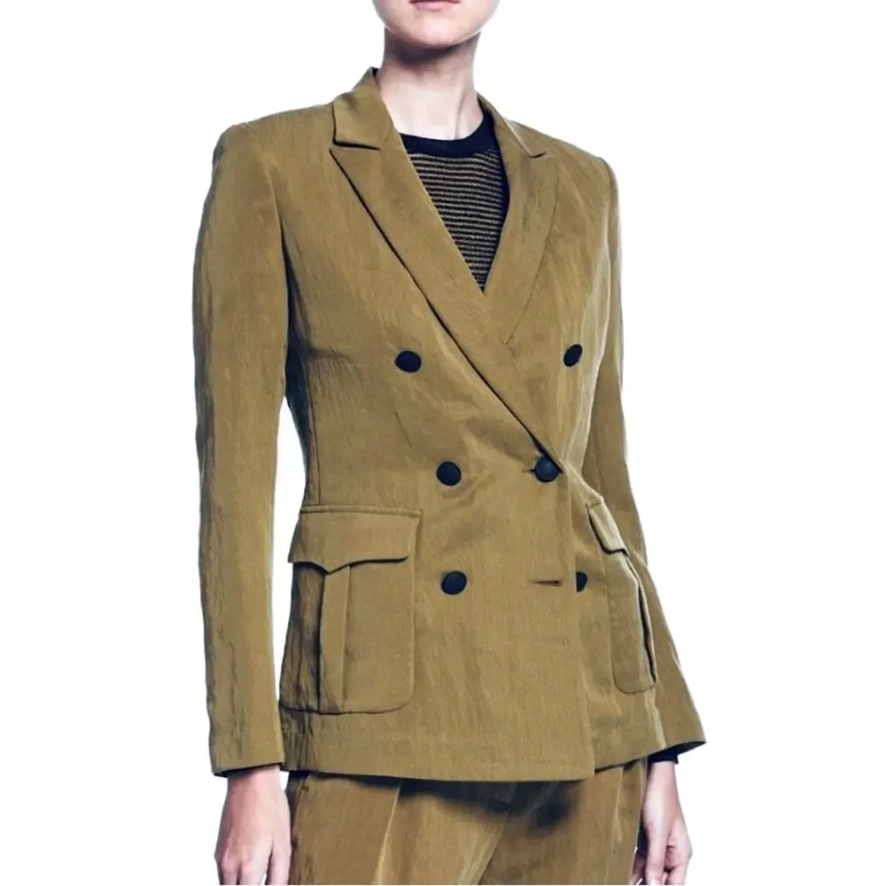 Rag & Bone Classic Tailored Blazer Green Jacket | Size XS